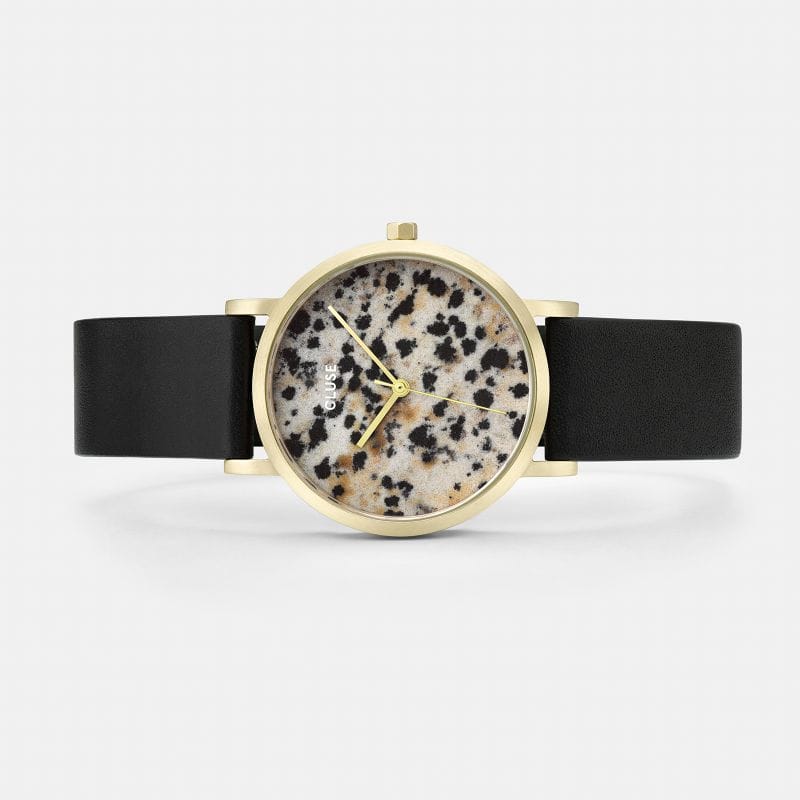 Cluse CL40105 Petite Gold Dalmatian/Black La Roche klasyczny zegarek złoty - miniatura 6