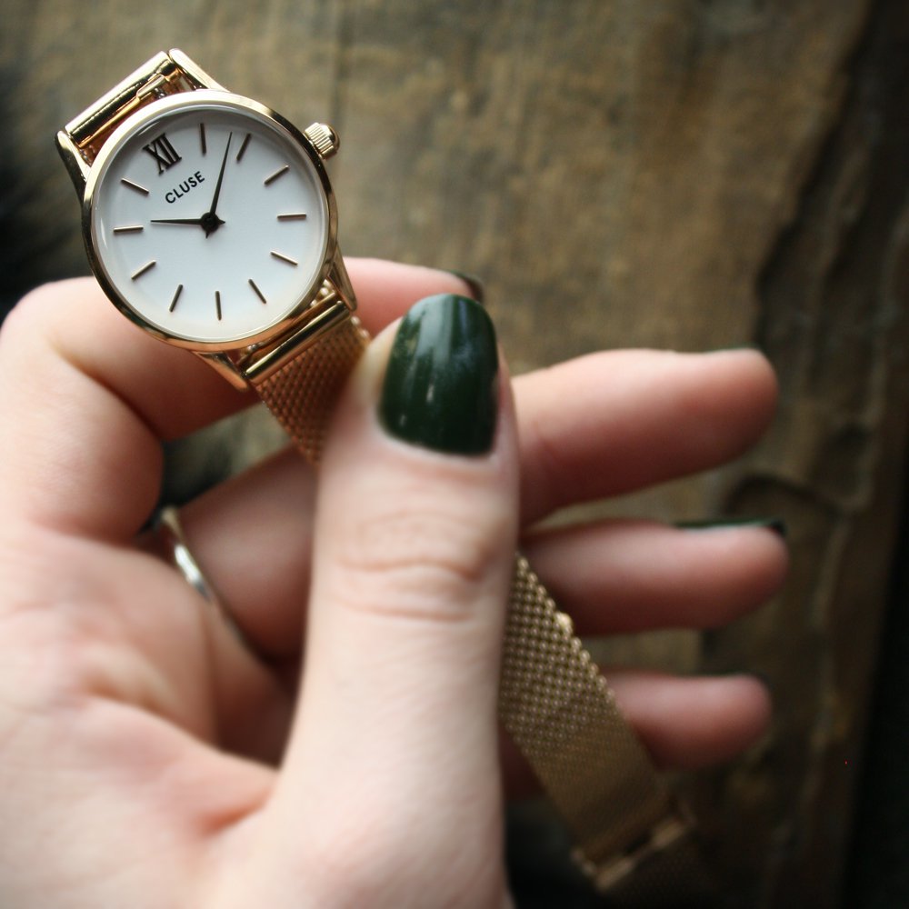 Cluse CW0101206001 Mesh Gold/White La Vedette fashion/modowy zegarek złoty - miniatura 6