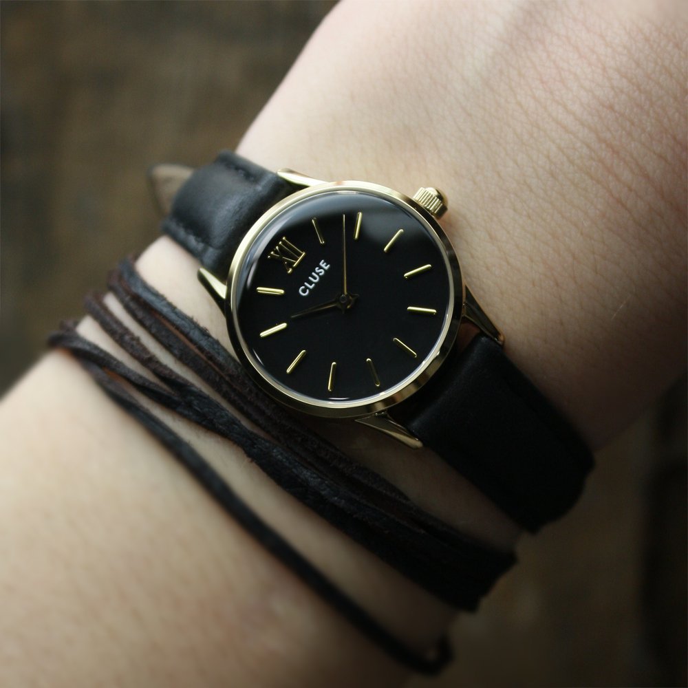Cluse CL50012 La Vedette Gold Black/Black zegarek damski klasyczny mineralne - miniatura 5