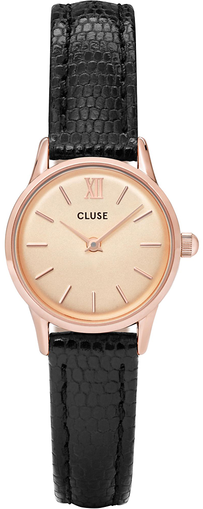 Cluse Rose Gold Champagne/Black Lizard CL50028