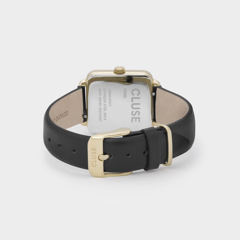 Cluse CL60004 Gold Gold/Black La Tetragone klasyczny zegarek złoty