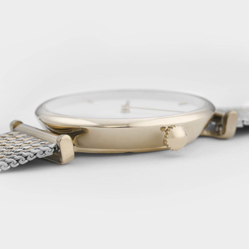 Cluse CL61002 Gold White/Silver Gold Triomphe fashion/modowy zegarek złoty