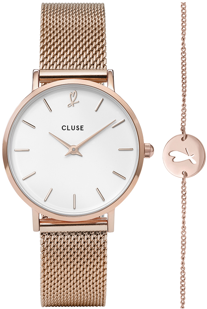 Cluse CLG013 Minuit Heart Rose Gold Mesh