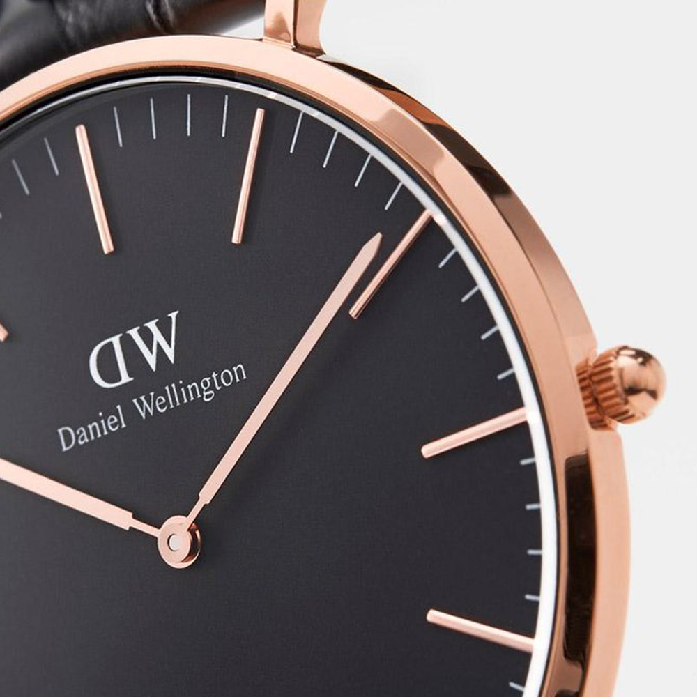 Daniel Wellington DW00100137 Bristol Classic klasyczny zegarek różowe złoto - miniatura 6