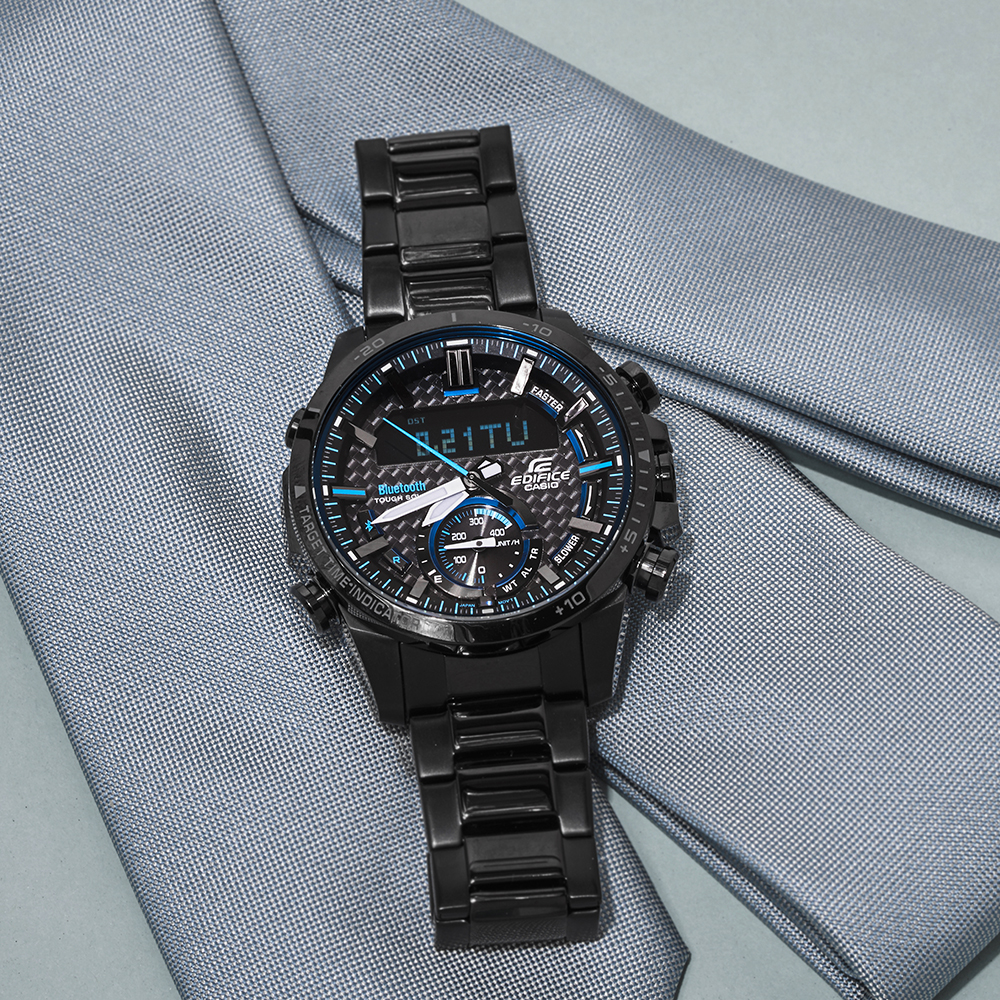 Edifice ECB-800DC-1AEF zegarek męski sportowy EDIFICE Premium bransoleta
