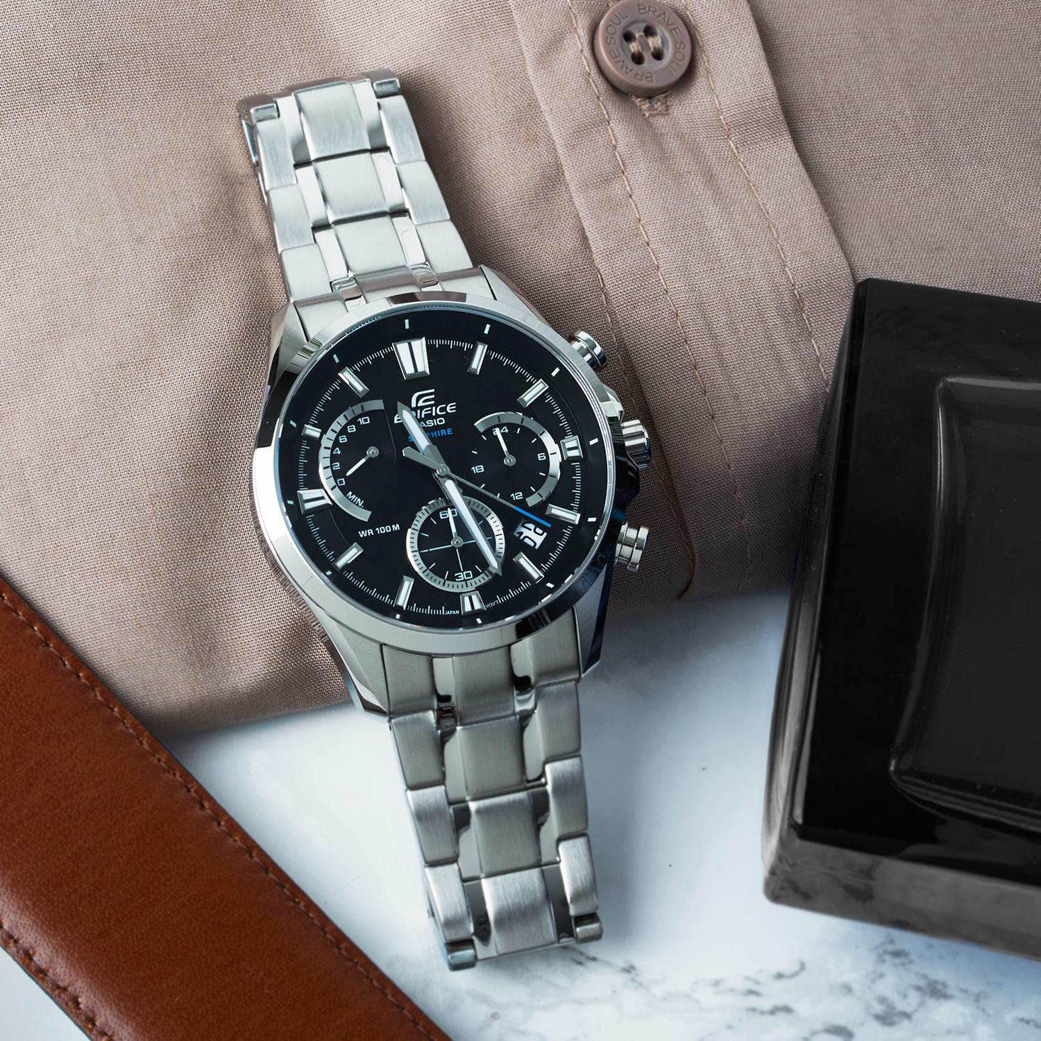 zegarek Edifice EFB-550D-1AVUER męski z chronograf EDIFICE Momentum - miniatura 3