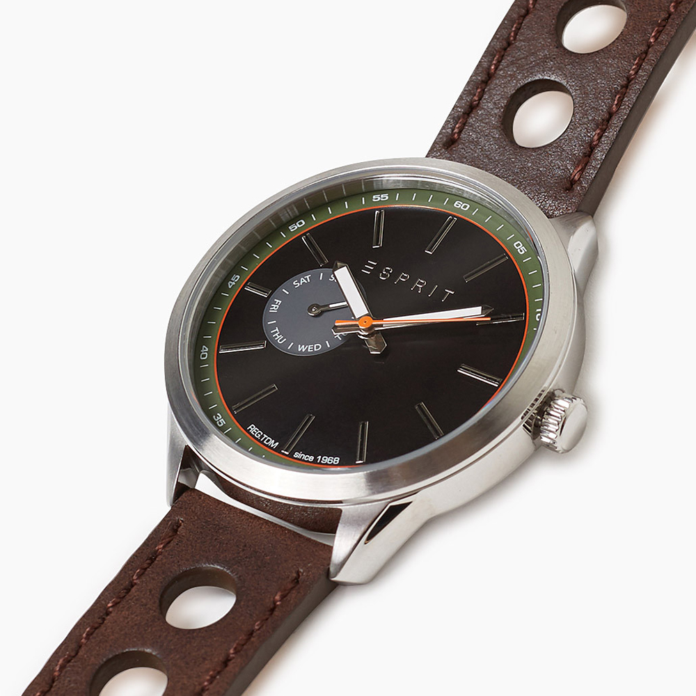 Esprit ES109211003 zegarek srebrny klasyczny Męskie pasek - miniatura 5