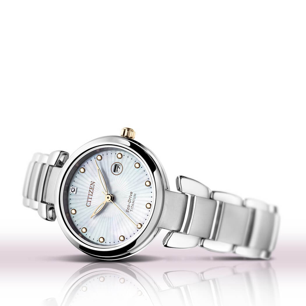 zegarek Citizen EW2506-81Y srebrny Titanium