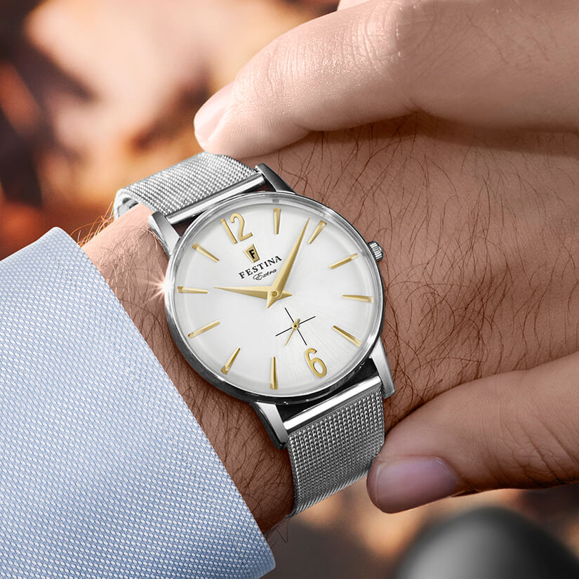 Festina F20252-2 zegarek srebrny elegancki Extra bransoleta - miniatura 5