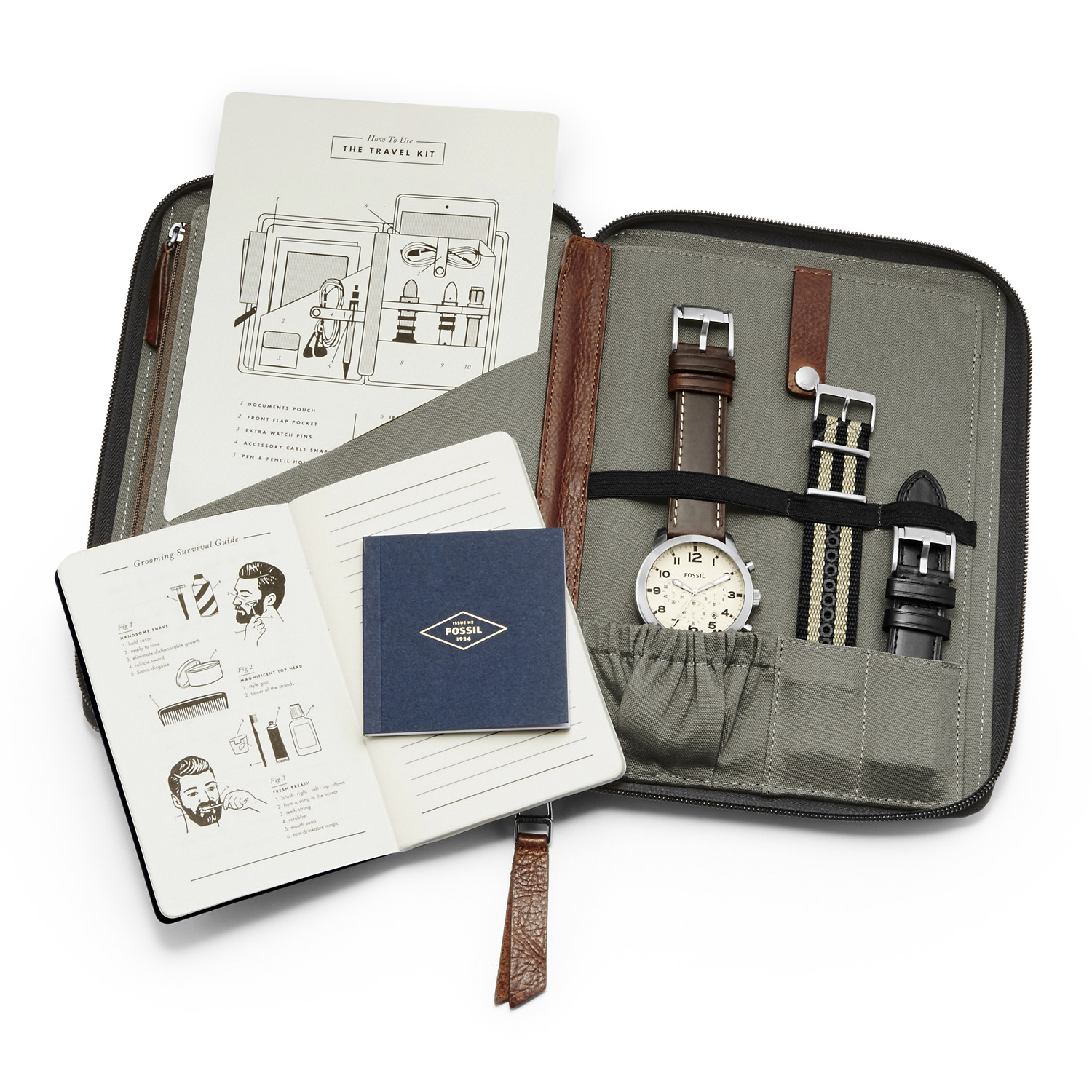 Fossil FS5182SET Pilot 54 PILOT 54 zegarek męski fashion/modowy mineralne - miniatura 5