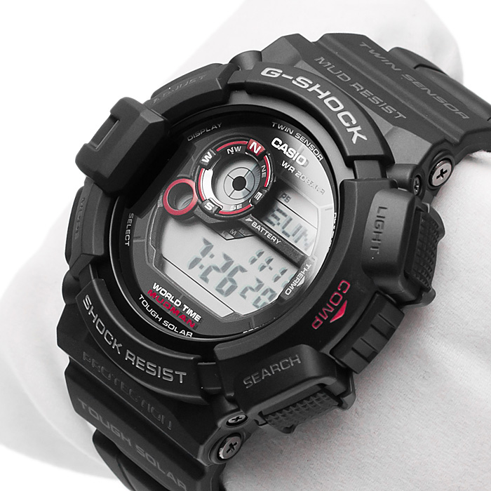 G-Shock G-9300-1ER MUDMAN G-SHOCK Master of G sportowy zegarek czarny