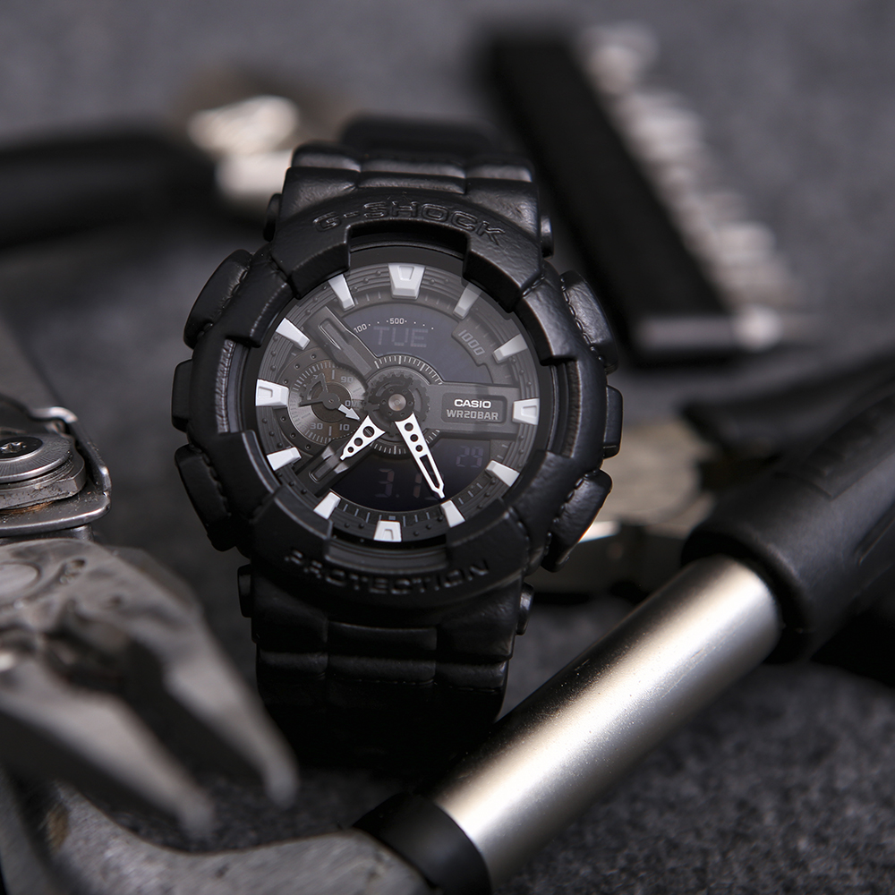 G-Shock GA-110BT-1AER G-SHOCK Specials BLACK OUT zegarek męski sportowy mineralne - miniatura 5