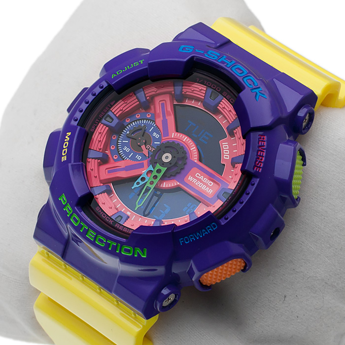 G-Shock GA-110HC-6AER G-Shock sportowy zegarek fioletowy - miniatura 6