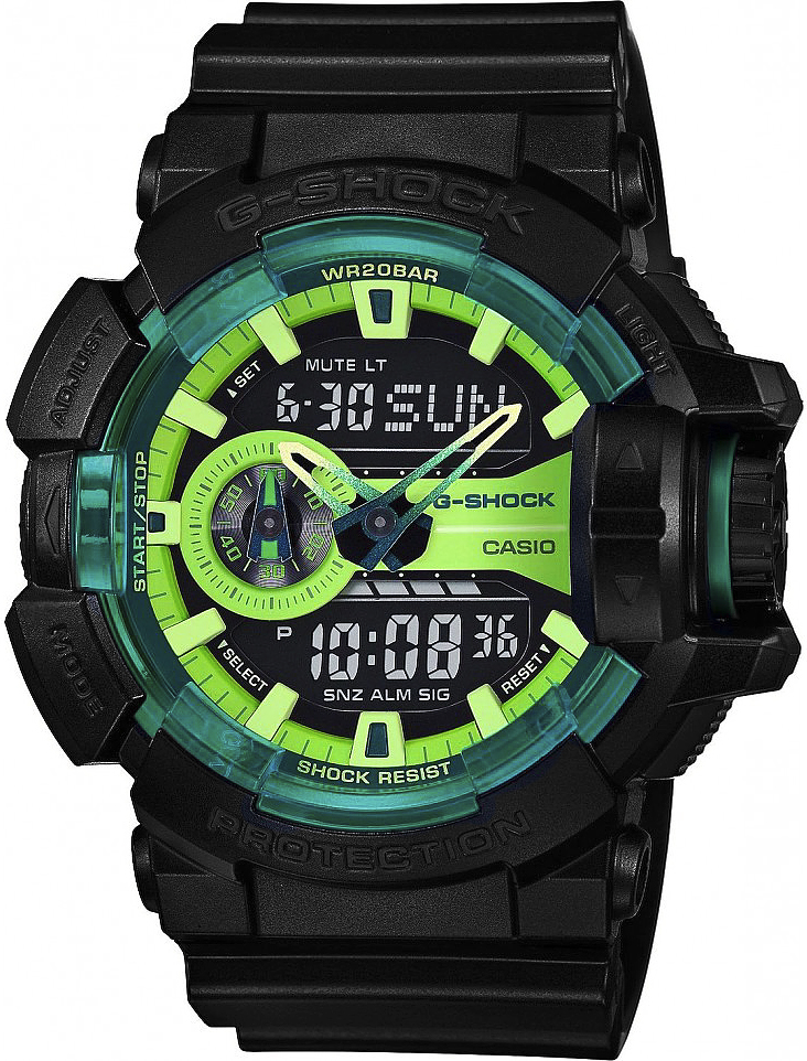 G-SHOCK LIME ACCENTS GA-400LY-1AER