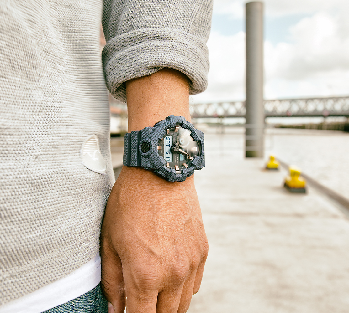 G-Shock GA-700DE-2AER G-SHOCK Style DENIM zegarek męski sportowy mineralne - miniatura 5