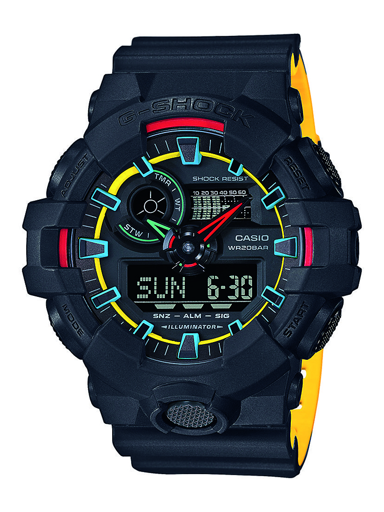 G-SHOCK NO COMPLY NEON LAYERED GA-700SE-1A9ER