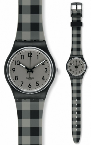 Swatch Black and Grey Checked GB271