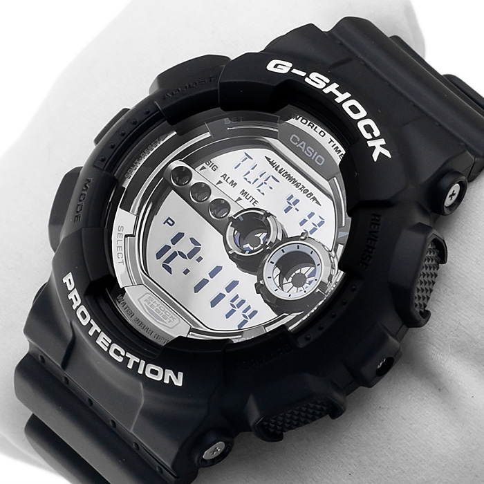 G-Shock GD-100BW-1ER G-Shock zegarek męski sportowy mineralne - miniatura 5