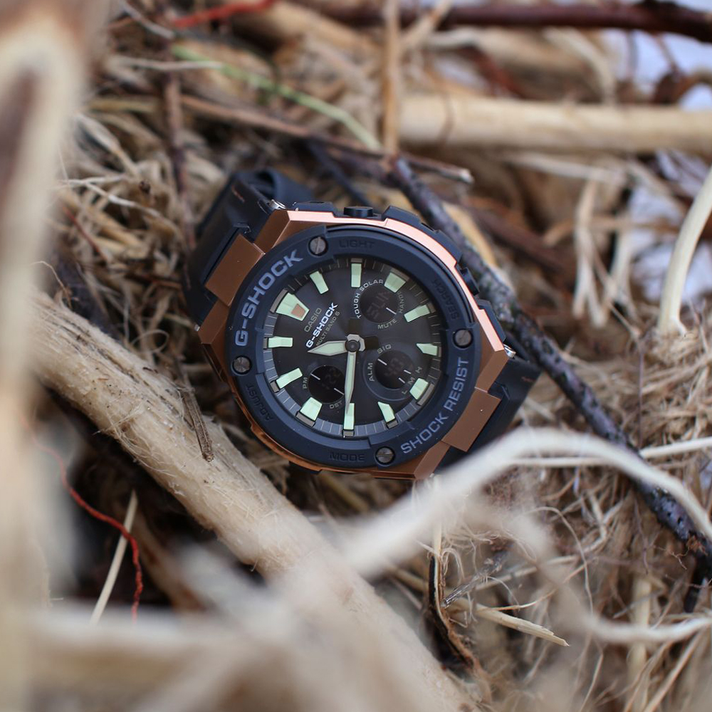 G-Shock GST-W120L-1AER G-SHOCK G-STEEL G-STEEL TOUGH LEATHER zegarek męski sportowy mineralne