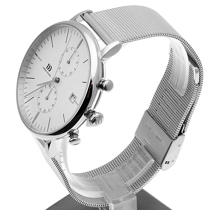 zegarek Danish Design IQ62Q975 męski z chronograf Bransoleta - miniatura 3
