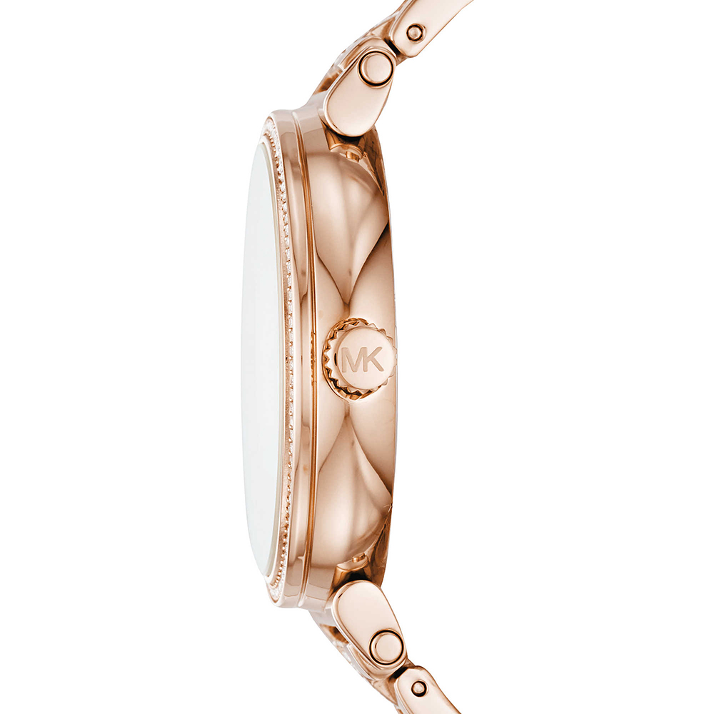 Michael Kors MK3882 zegarek różowe złoto fashion/modowy Sofie bransoleta - miniatura 5