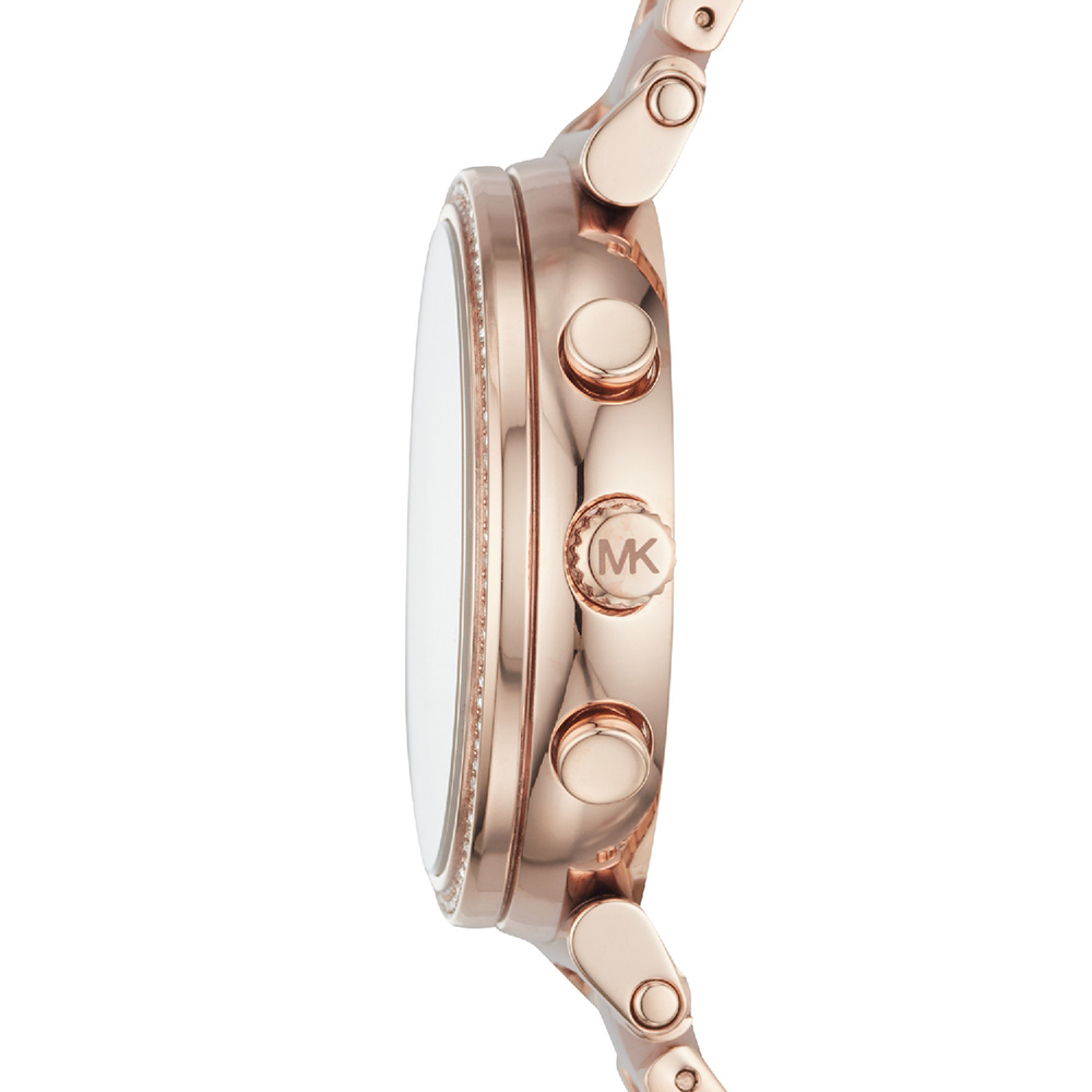 Michael Kors MK6560 zegarek różowe złoto fashion/modowy Mini Bradshaw bransoleta - miniatura 5
