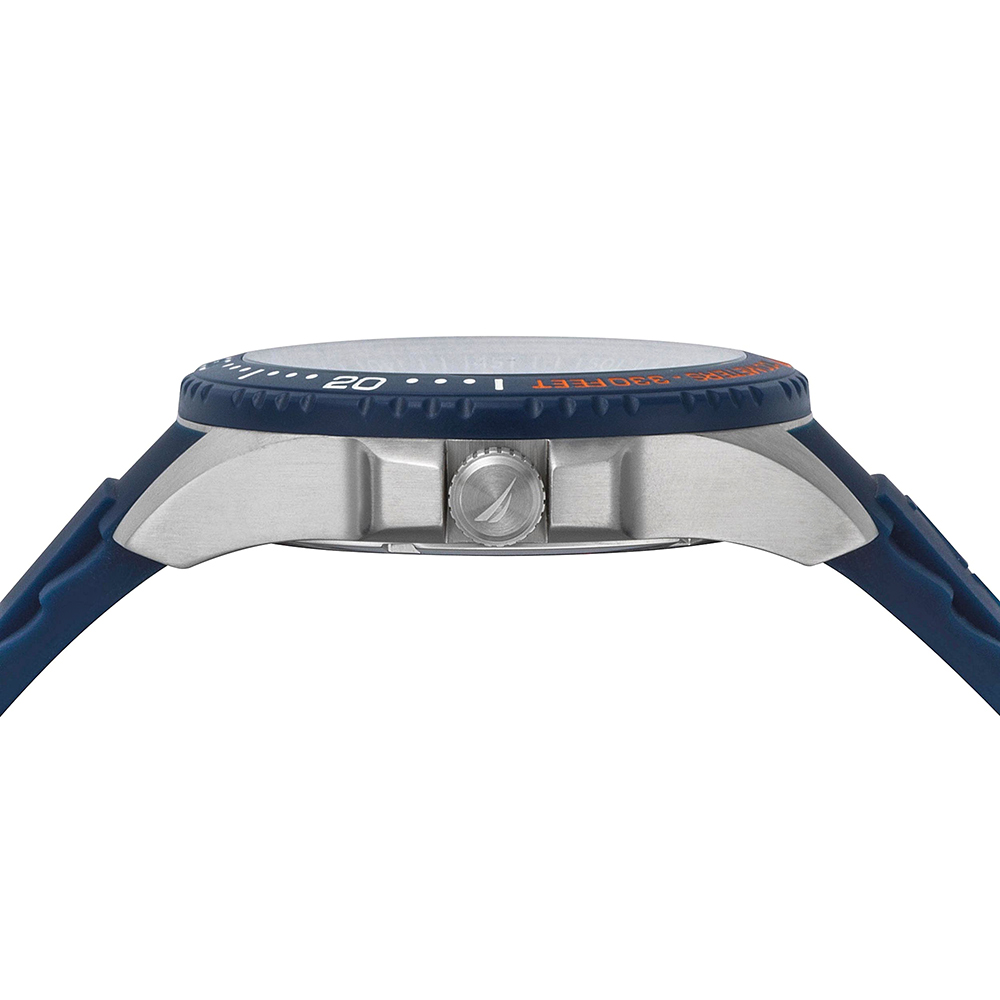 Nautica NAPJBC002 Pasek Jones Beach Navy Silicone Watch zegarek męski sportowy mineralne - miniatura 5