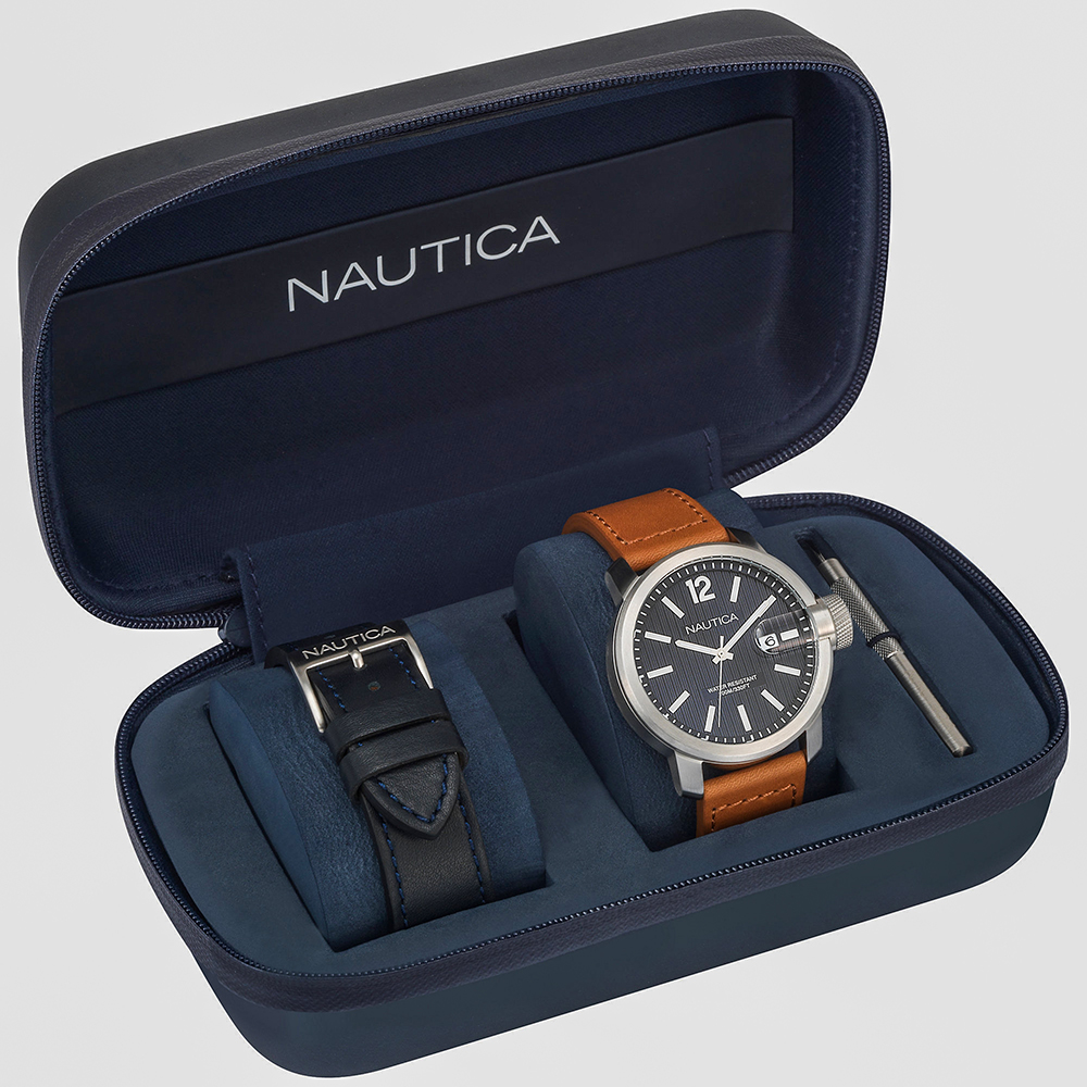 Nautica NAPSYD012 Pasek Sydney Interchangeable Band Watch Set zegarek męski klasyczny mineralne - miniatura 5