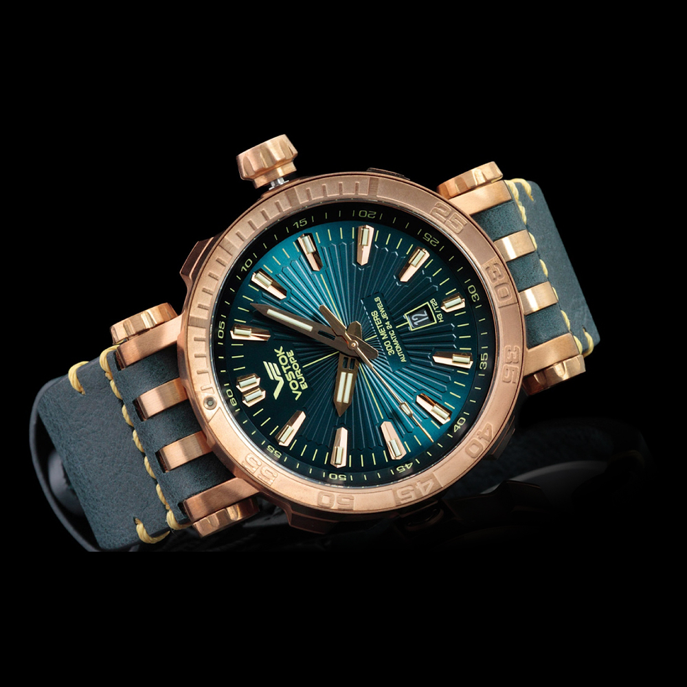 Vostok Europe NH35A-575O286 Energia Rocket Rocket Bronze zegarek męski luksusowy mineralne utwardzane