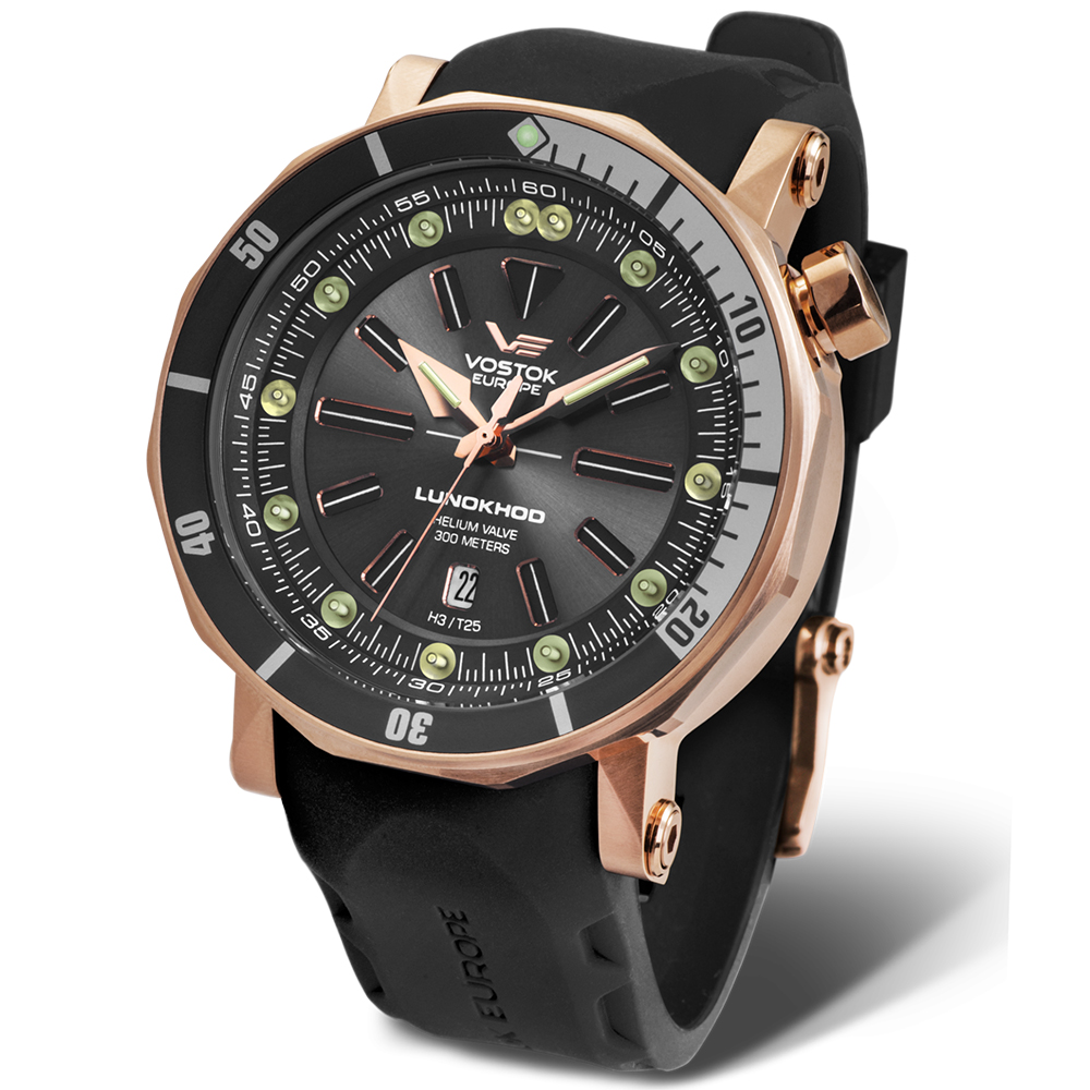 Vostok Europe NH35A-6209209 Lunokhod Lunokhod-2 Automatic zegarek męski klasyczny mineralne utwardzane - miniatura 5
