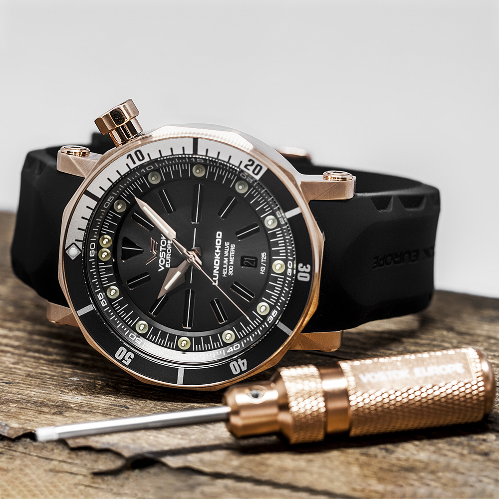 Vostok Europe NH35A-6209209 Lunokhod-2 Automatic Lunokhod klasyczny zegarek różowe złoto - miniatura 6