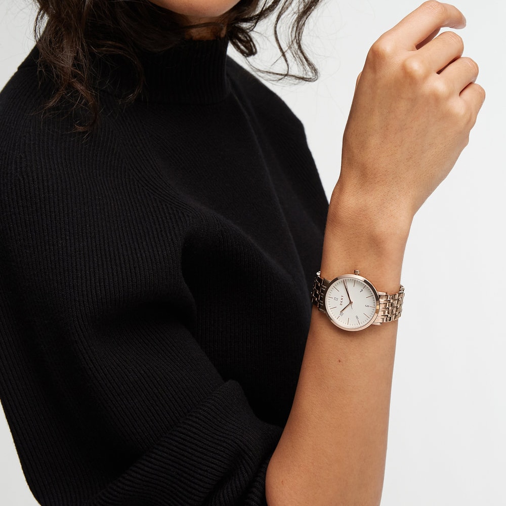 DKNY NY2504 zegarek różowe złoto fashion/modowy Bransoleta bransoleta - miniatura 5