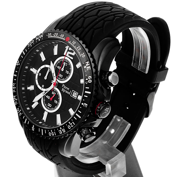 zegarek Pierre Ricaud P97002.5254CHR męski z chronograf Pasek - miniatura 3