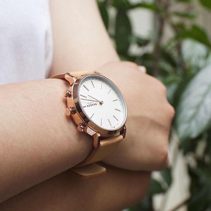 Skagen SKT1204 Hald Connected klasyczny smartwatch różowe złoto