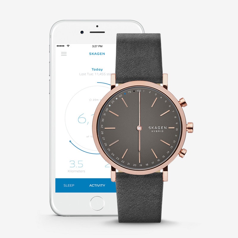 Skagen SKT1207 Hald Connected klasyczny smartwatch różowe złoto - miniatura 6