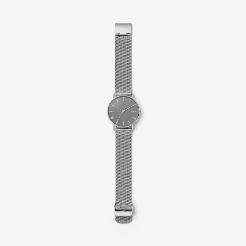 Skagen SKW6428 zegarek srebrny klasyczny Signatur bransoleta - miniatura 5