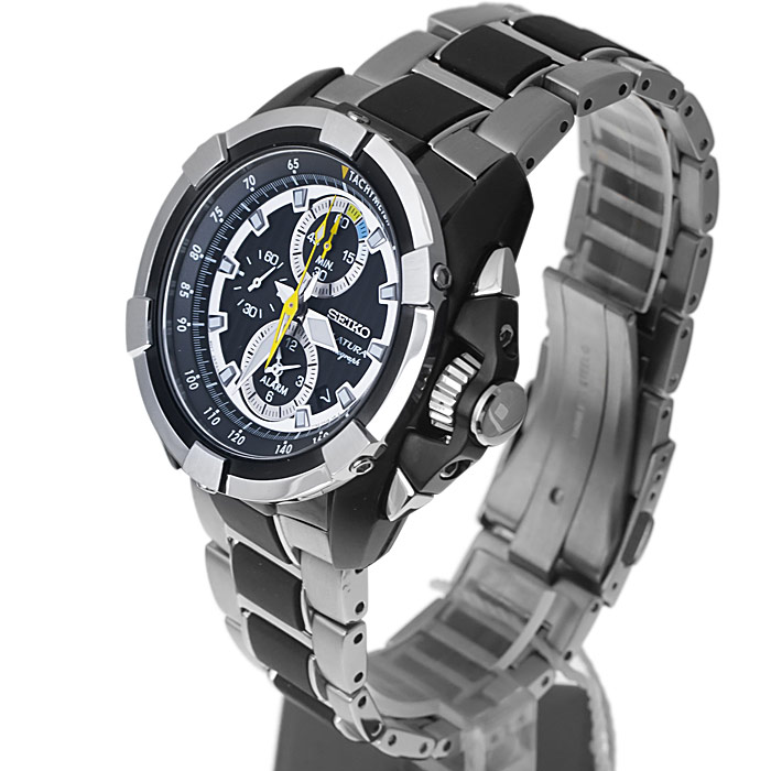 zegarek Seiko SNAE21P1 Chronograph Quartz 100m Sapphire męski z tachometr Velatura - miniatura 3