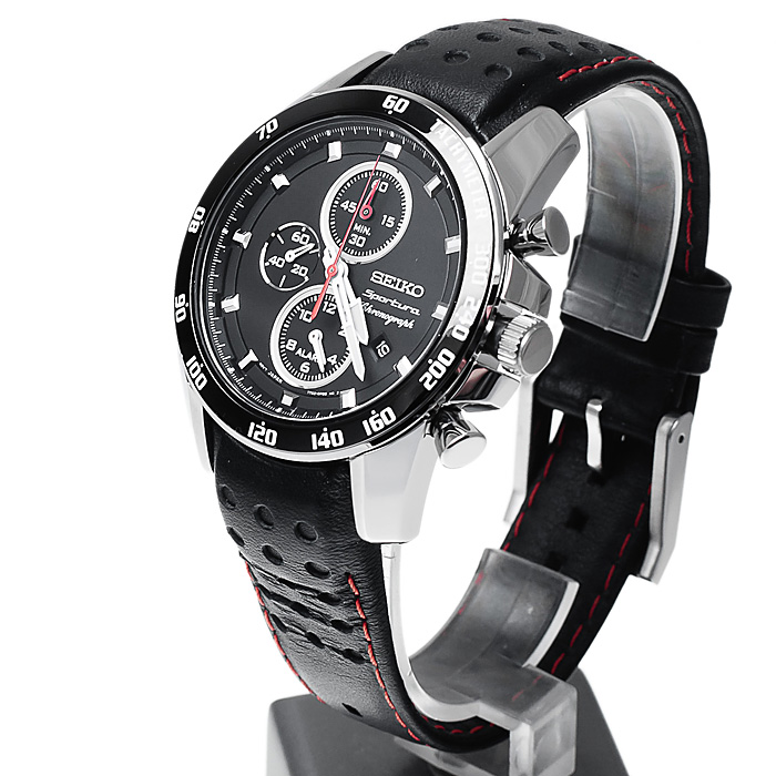 zegarek Seiko SNAE69P2 męski z tachometr Sportura - miniatura 3