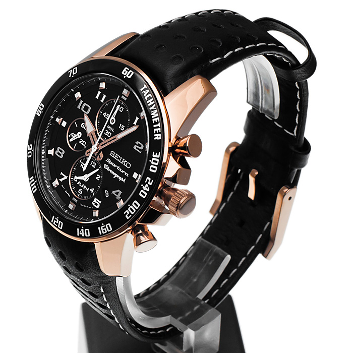 zegarek Seiko SNAE80P1 męski z tachometr Sportura