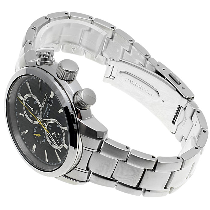 zegarek Seiko SNAF45P1 srebrny Chronograph - miniatura 4