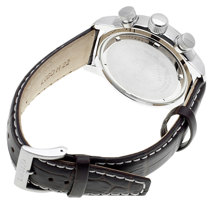 Seiko SNAF51P1 Chronograph zegarek męski sportowy mineralne utwardzane - miniatura 5