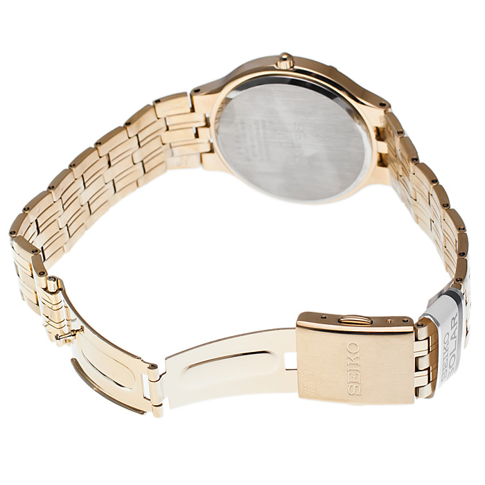 Seiko SNE030P1 Solar zegarek męski elegancki mineralne utwardzane - miniatura 4