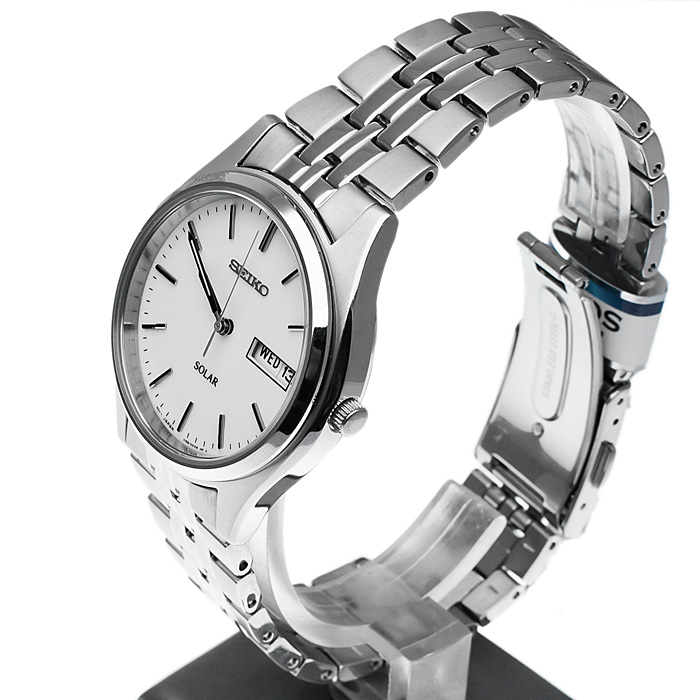 Seiko SNE031P1 męski zegarek Solar bransoleta - miniatura 3