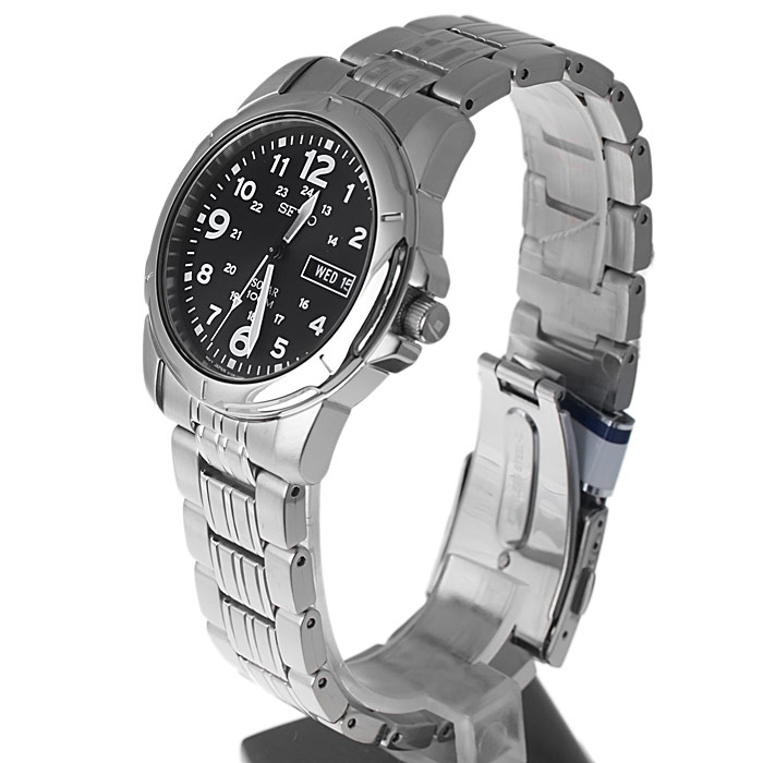 Seiko SNE095P1 męski zegarek Solar bransoleta - miniatura 3