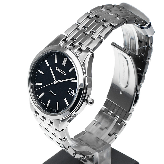 Seiko SNE127P1 męski zegarek Solar bransoleta - miniatura 3