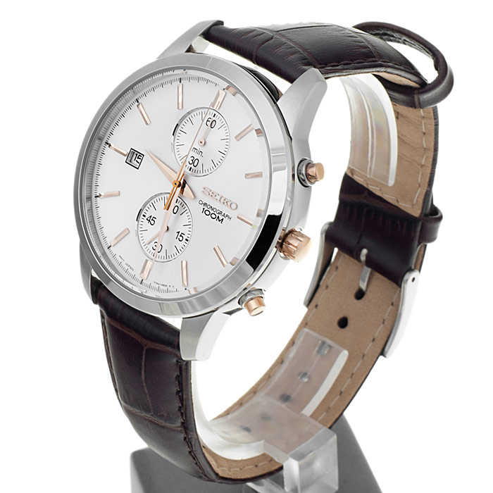 zegarek Seiko SNN277P1 męski z tachometr Chronograph - miniatura 3