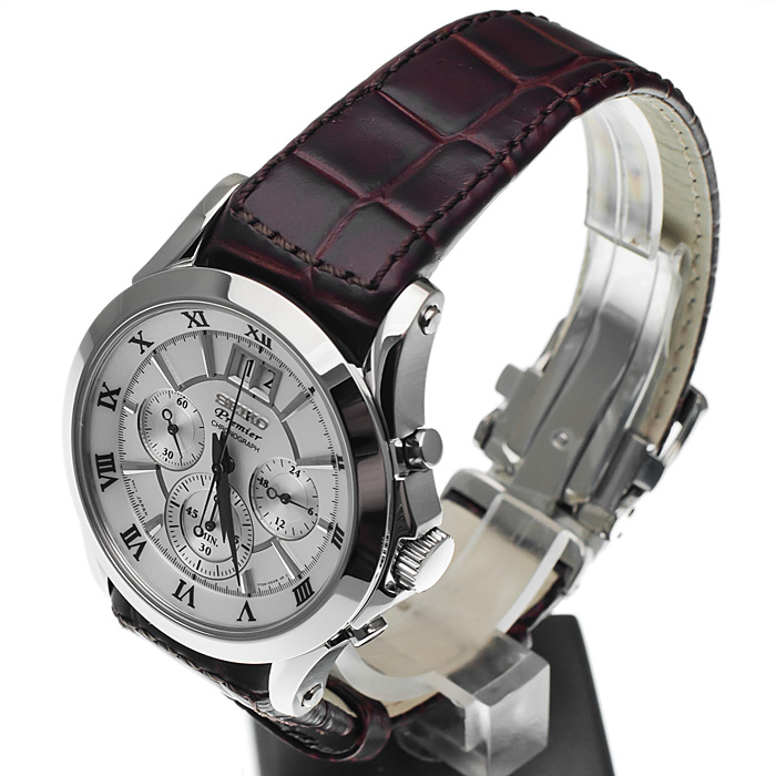 zegarek Seiko SPC059P1 męski z chronograf Premier - miniatura 3