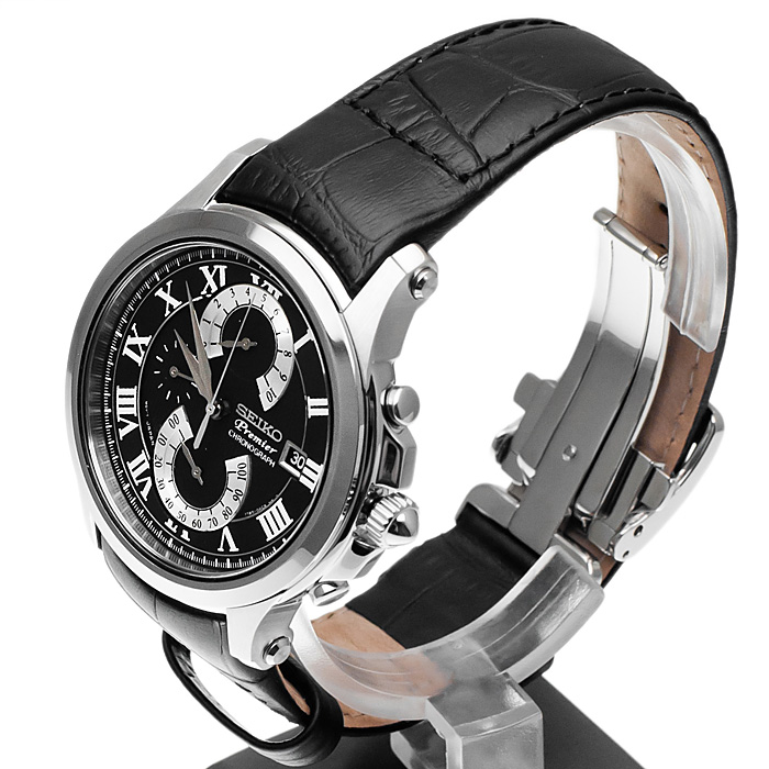 zegarek Seiko SPC067P2 męski z chronograf Premier - miniatura 3