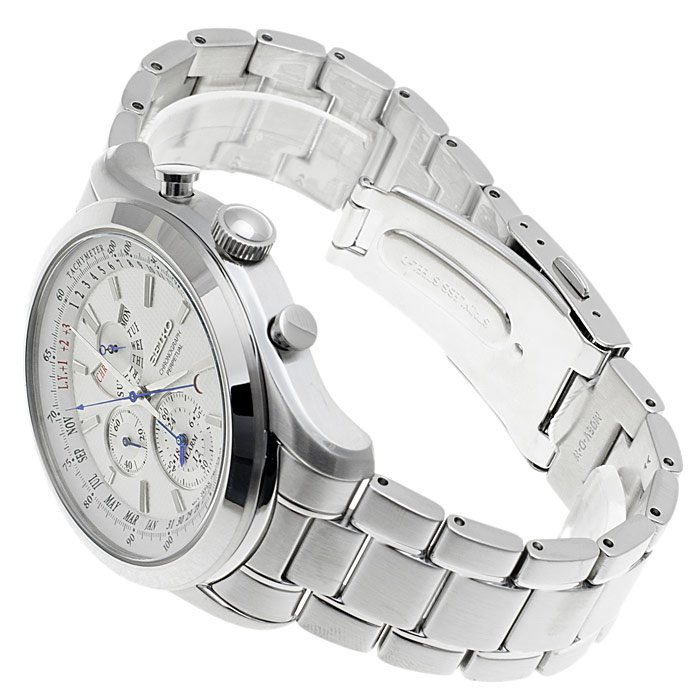 zegarek Seiko SPC123P1 srebrny Chronograph - miniatura 4