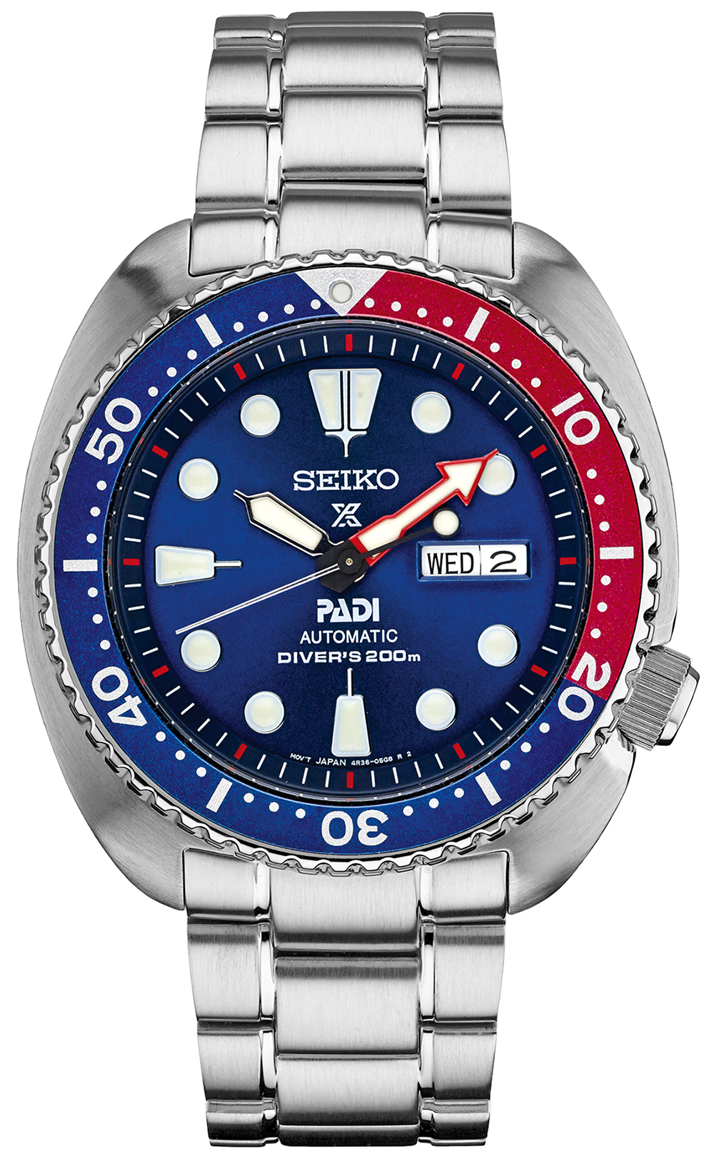Seiko SRPA21K1 Prospex Prospex Diver Automatic Turtle PADI Special Edition Pepsi